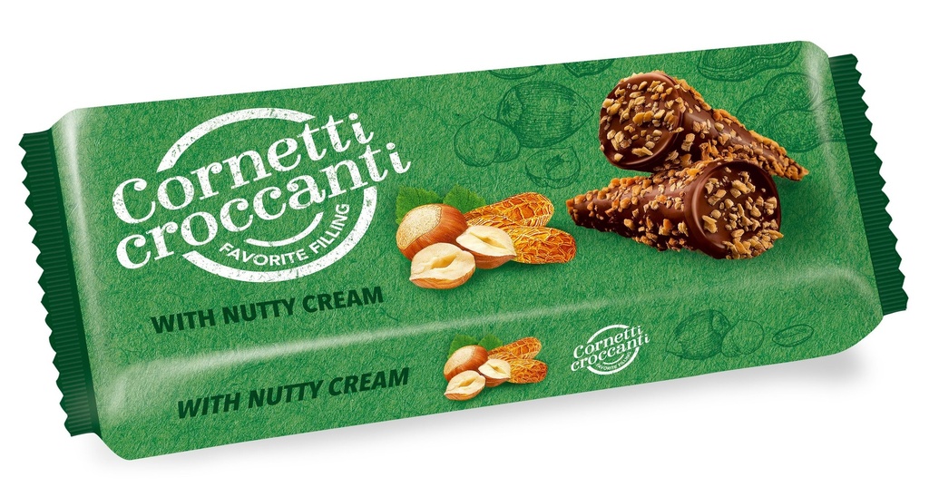 Conos Rellenos de Crema Sabor Avellana 112 g CORNETTI CROCCANTI