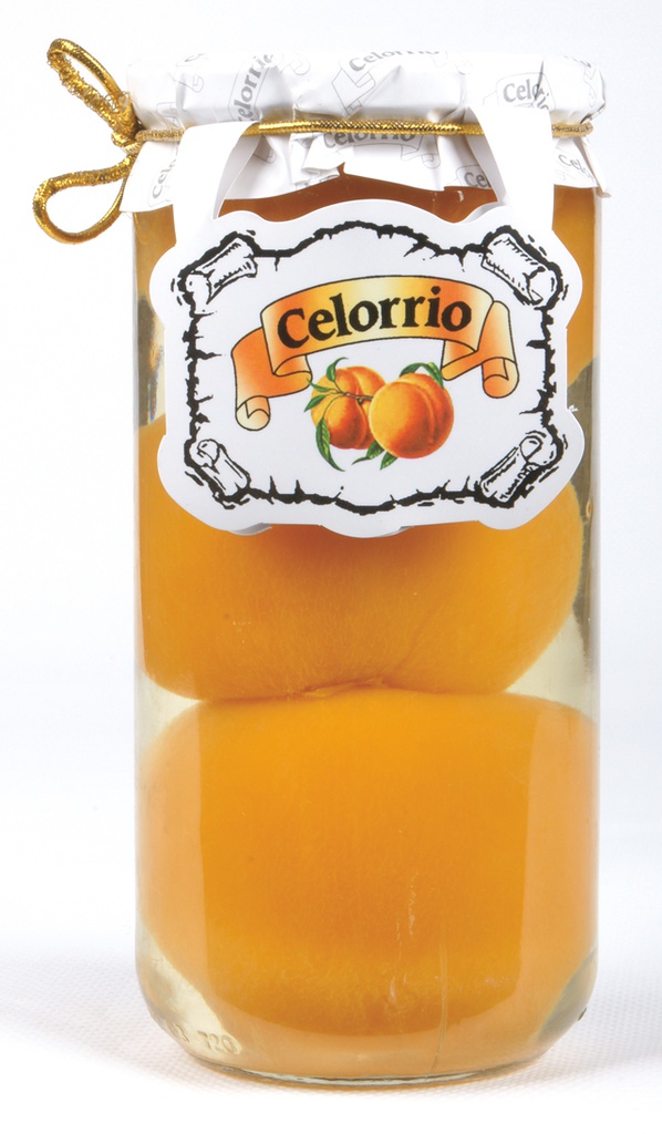 Tarro Melocotón Entero en Almíbar Calidad Extra 700 g Neto (3 Frutos) CELORRIO