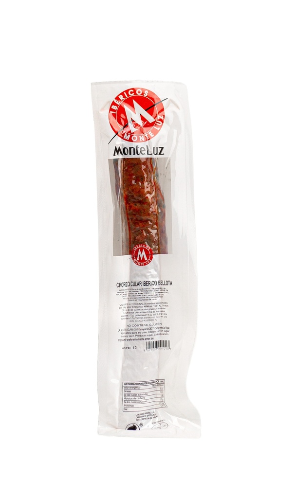 Chorizo Ibérico de Bellota Cular 450 g aprox. MONTELUZ