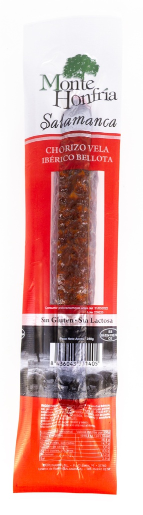 Chorizo Ibérico de Bellota 250 g aprox. MONTEHONFRÍA (Salamanca)