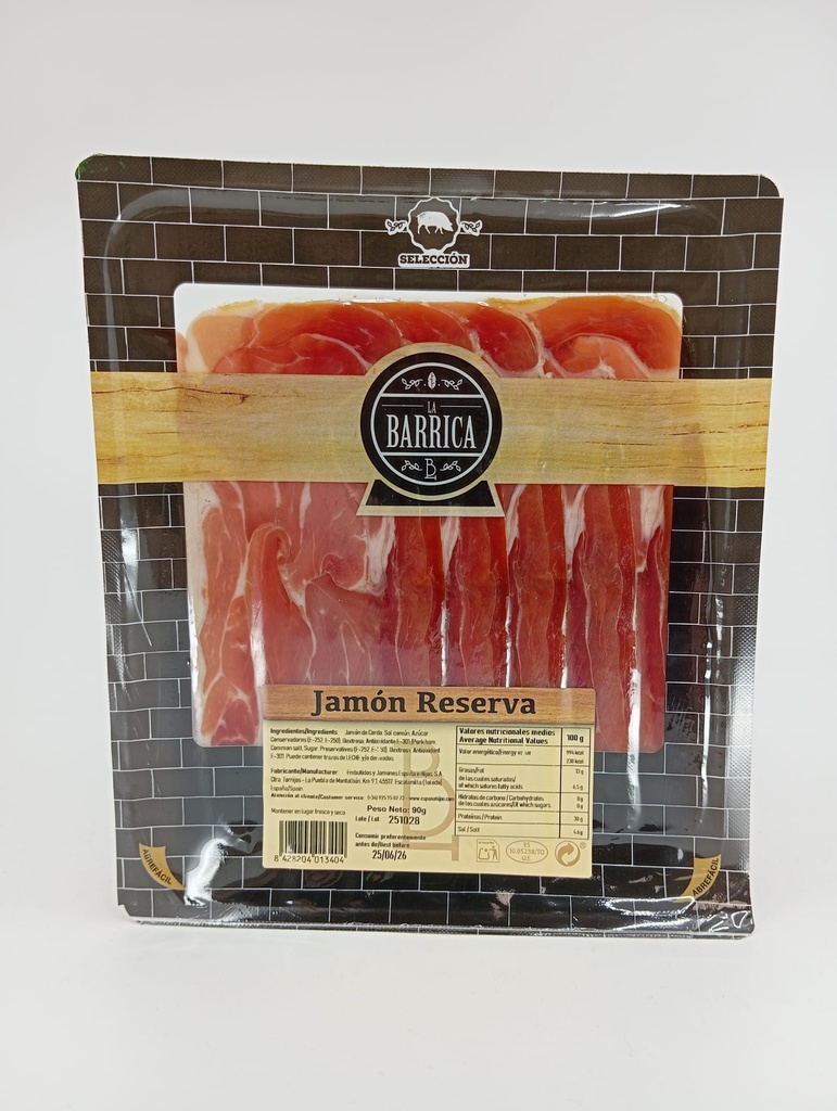 Jamón Loncheado de Castilla Añejo Reserva 90 g LA BARRICA