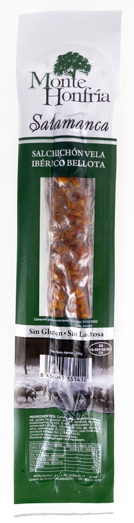 Salchichón Ibérico de Bellota 250 g aprox. MONTEHONFRÍA (Salamanca)
