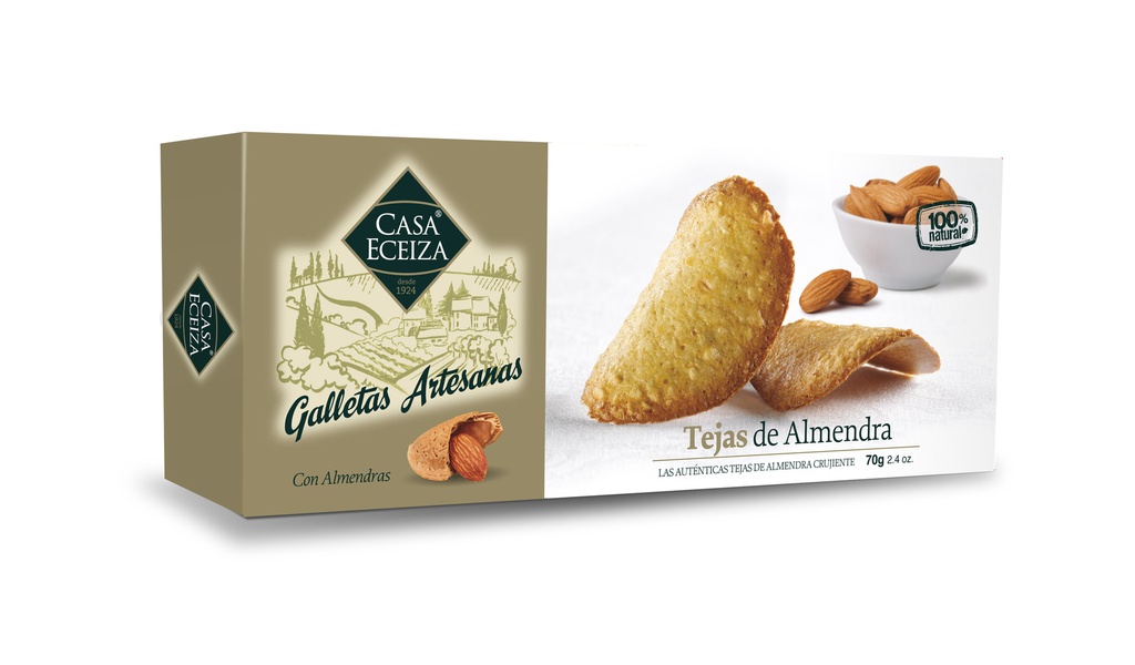 Tejas Almendra de Tolosa 70 g CASA ECEIZA