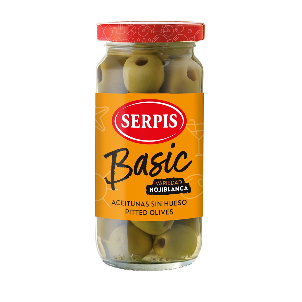Tarro Aceitunas Hojiblanca Verdes sin Hueso 235 g Neto SERPIS