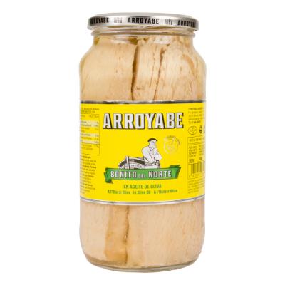 Frasco Lomos de Bonito del Norte Artesanal en Aceite de Oliva 900 g Neto ARROYABE