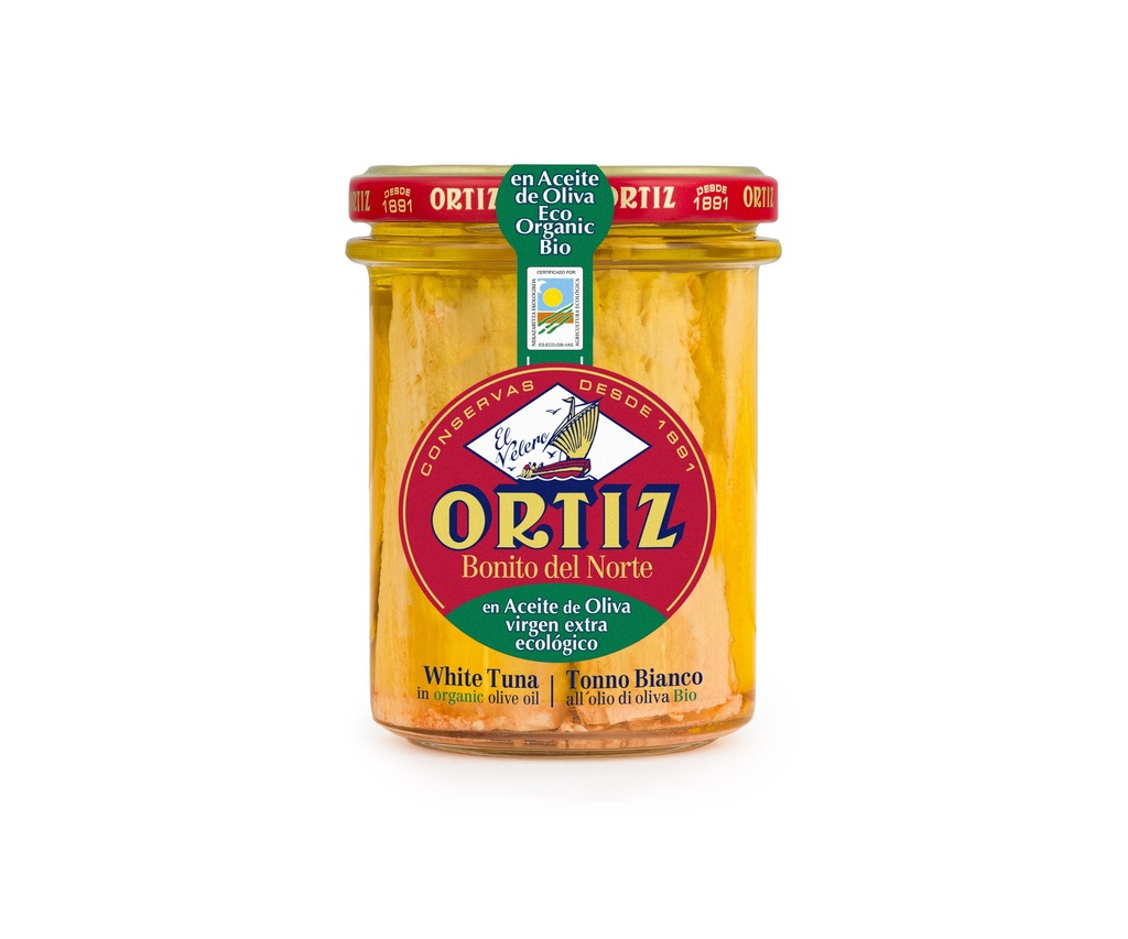 Tarro Lomos Bonito del Norte Ecológico 220 g Neto RO-260 ORTIZ