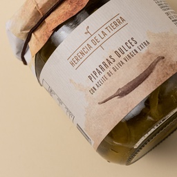 [8PHT] Frasco Piparras con Aceite de Oliva Virgen Extra 345 g Neto HERENCIA DE LA TIERRA Producto Nacional