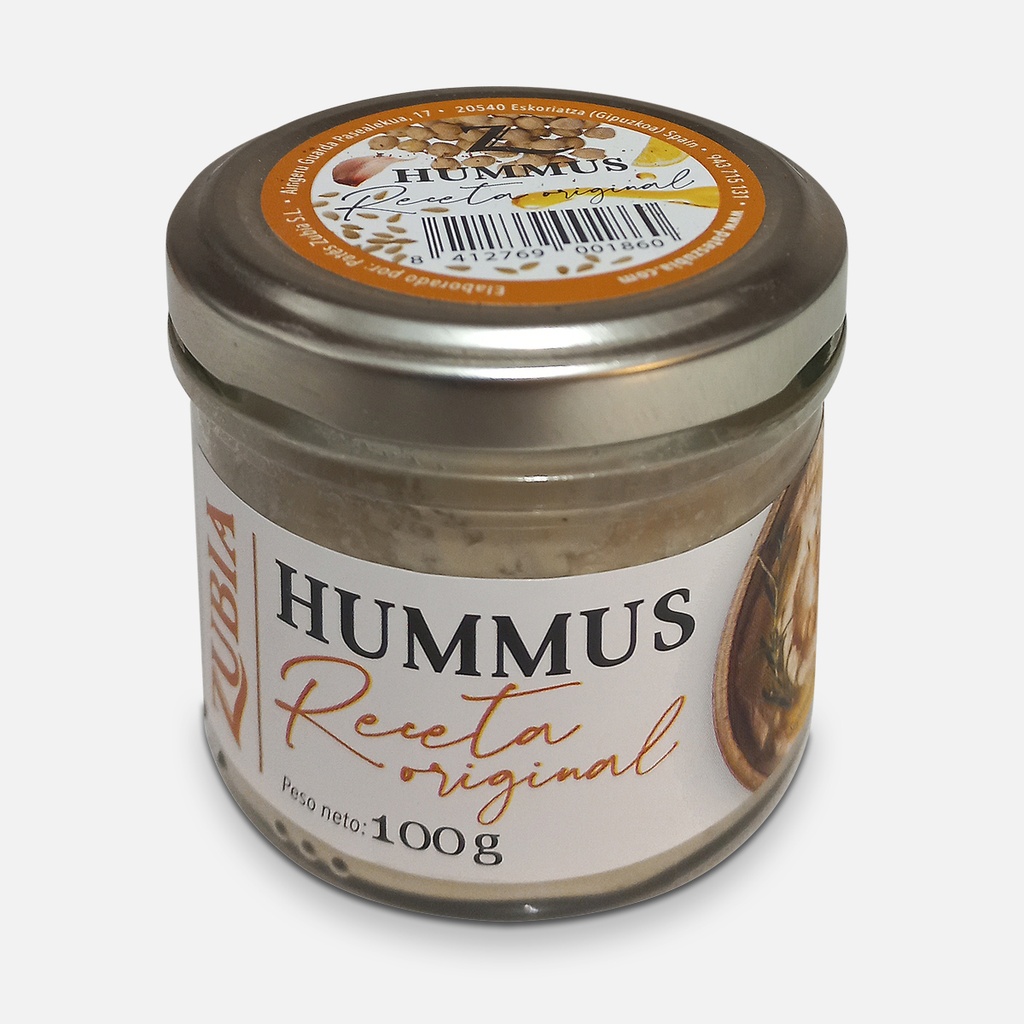 Tarro Hummus 100 % Natural Receta Original 100 g ZUBIA